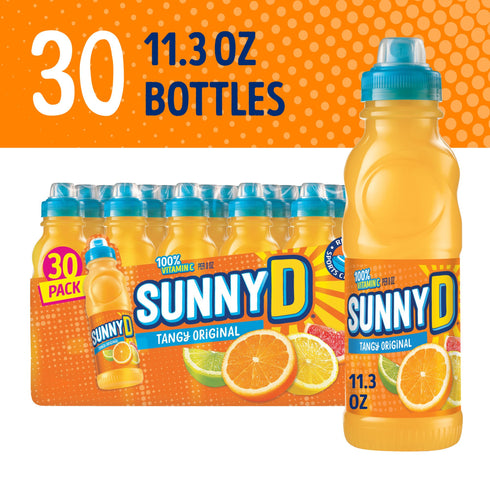 SunnyD Tangy Original Sports Bottles, 30 pk./11.3 oz.